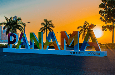 Letter sign with Panama City name