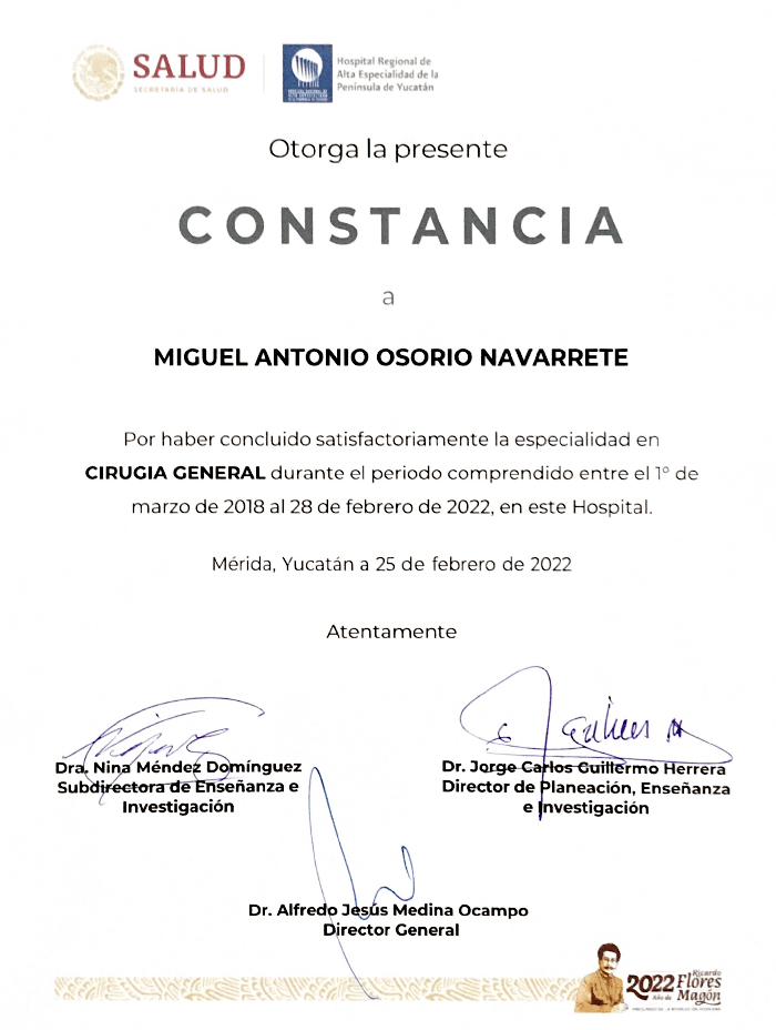 Cancun endoscopist doctor certificate