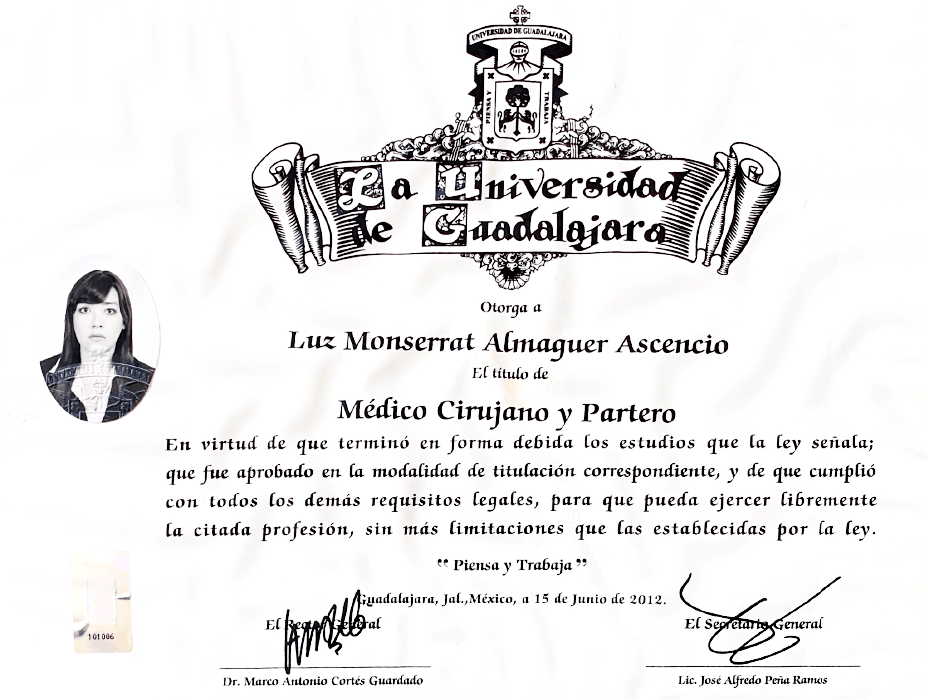 Cancun Neurosurgeon certificate