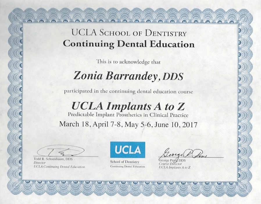 Ciudad Juarez dentist certificate