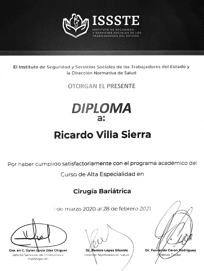 Estado de Mexico physiotherapist doctor certificate