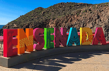Letter sign with Ensenada name