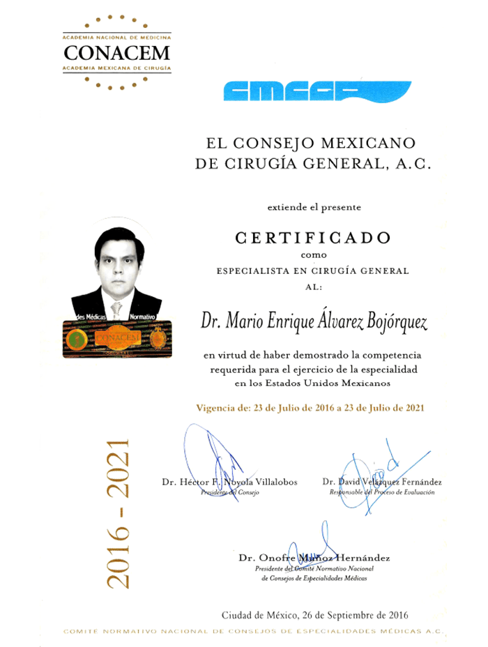 Hermosillo Urologist doctor certificate