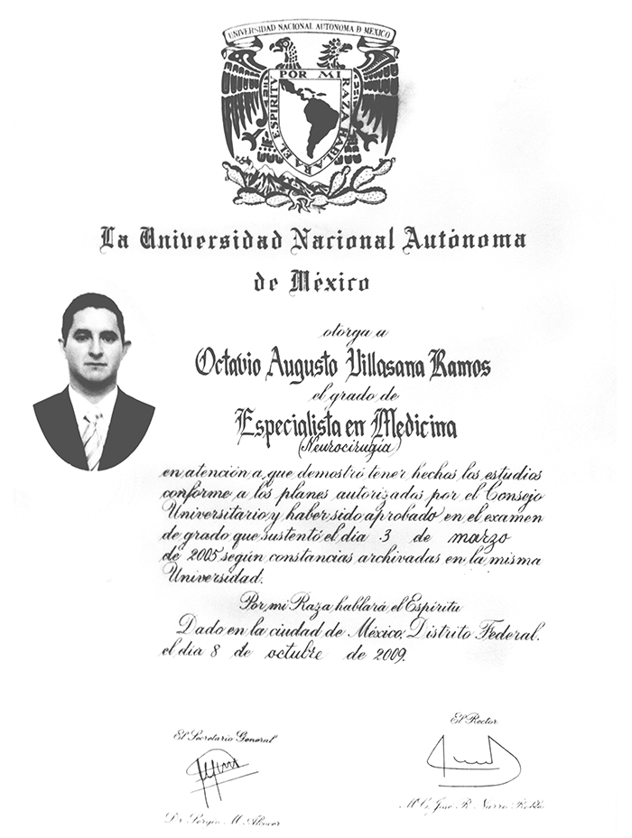 Leon Neurosurgeon certificate
