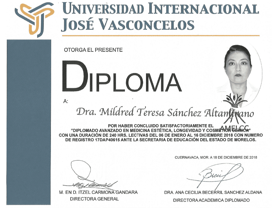Mazatlan aesthetic doctor certificate