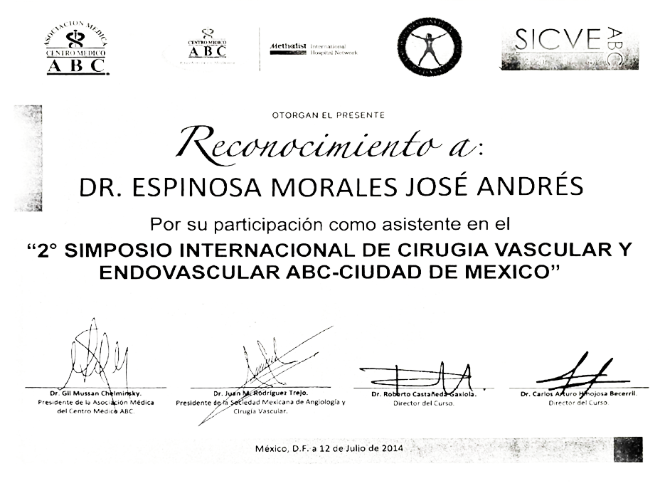 Mexico City ENT certificate