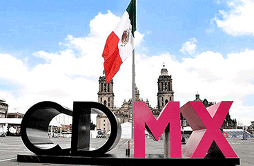 Letter sign with México City name