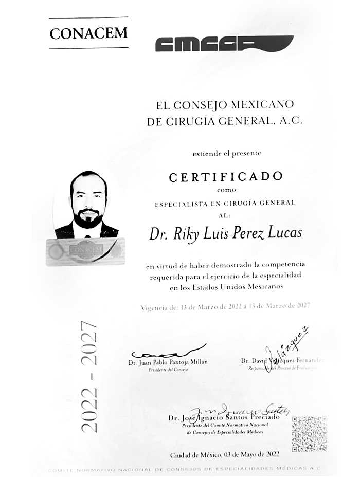Monterrey ENT certificate