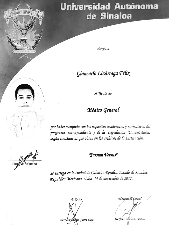 Nogales endoscopist doctor certificate