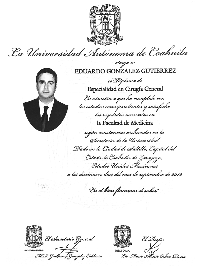 Nuevo Laredo bariatric doctor certificate