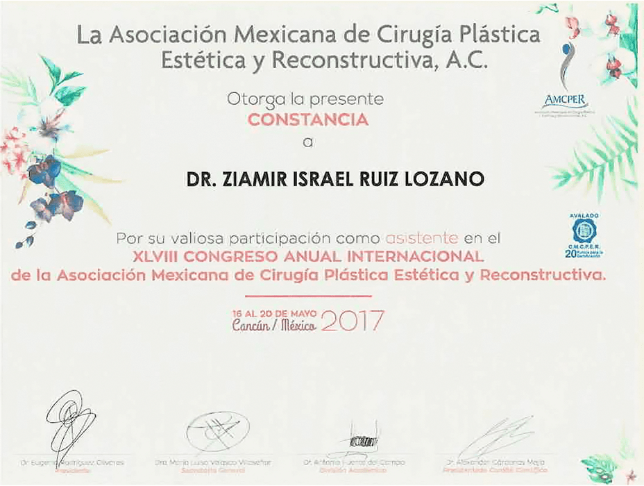 Piedras Negras plastic surgeon doctor certificate