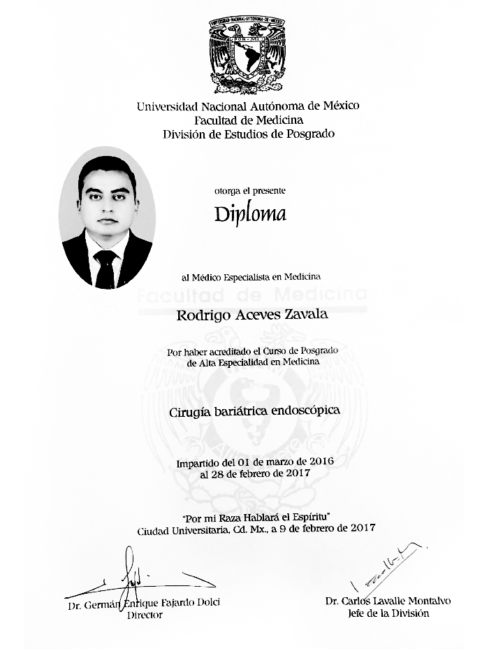 Reynosa bariatric doctor certificate