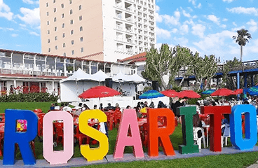 Letter sign with Rosarito name
