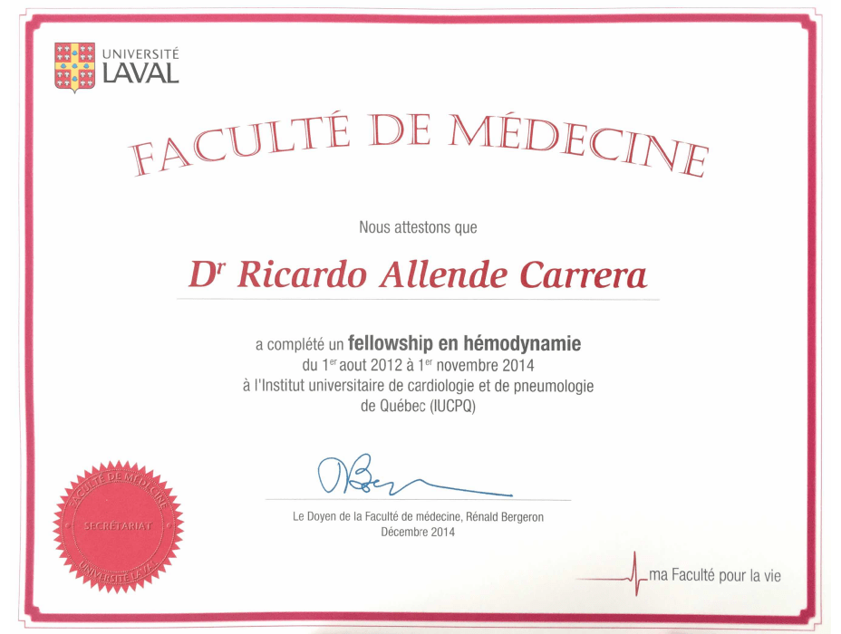 San Luis Potosi Urologist doctor certificate