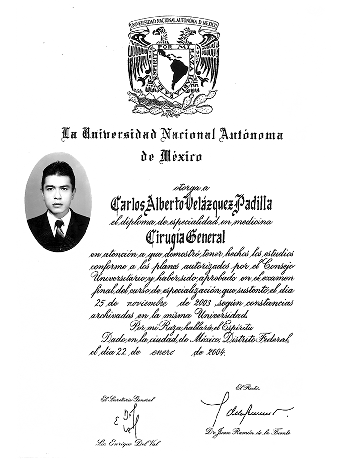 Tijuana endoscopist doctor certificate