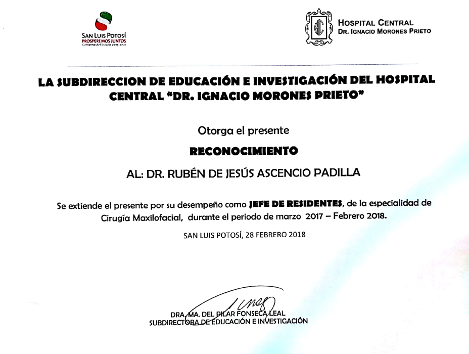 Tijuana ENT certificate