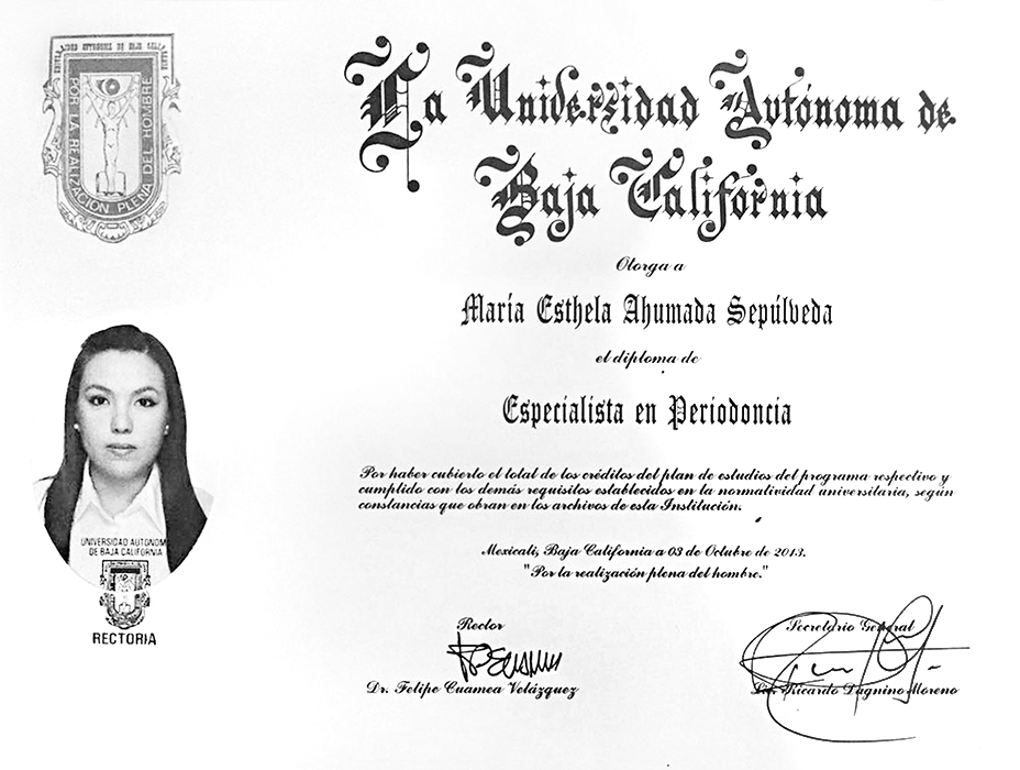 Tijuana dentist certificate