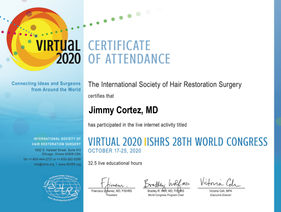Tijuana Hair transplant doctor certificate
